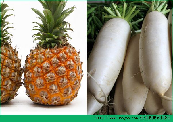 菠萝和白萝卜能同吃吗？菠萝和白萝卜为什么不能同吃？(1)