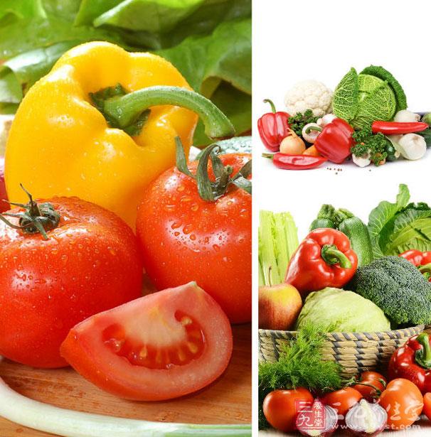 富含维生素的食物包括各种蔬菜